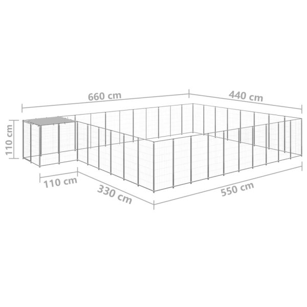 Canil 25,41 m² aço prateado - Image 6