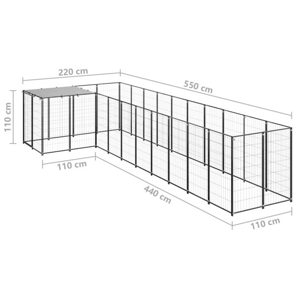 Canil 7,26 m² aço preto - Image 6