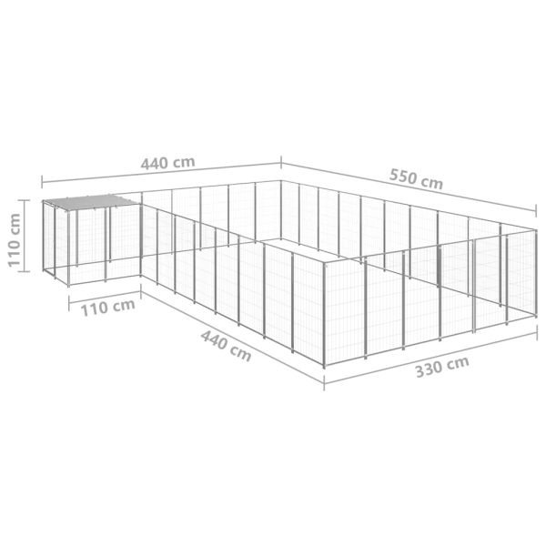 Canil 19,36 m² aço prateado - Image 6