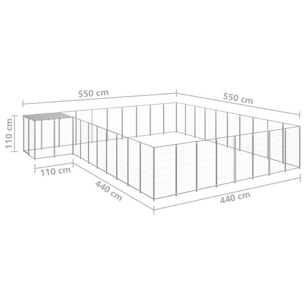 Canil 25,41 m² aço prateado - Image 6