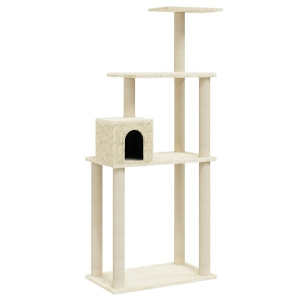 Árvore para gatos c/ postes arranhadores sisal 147 cm cor creme - Image 2