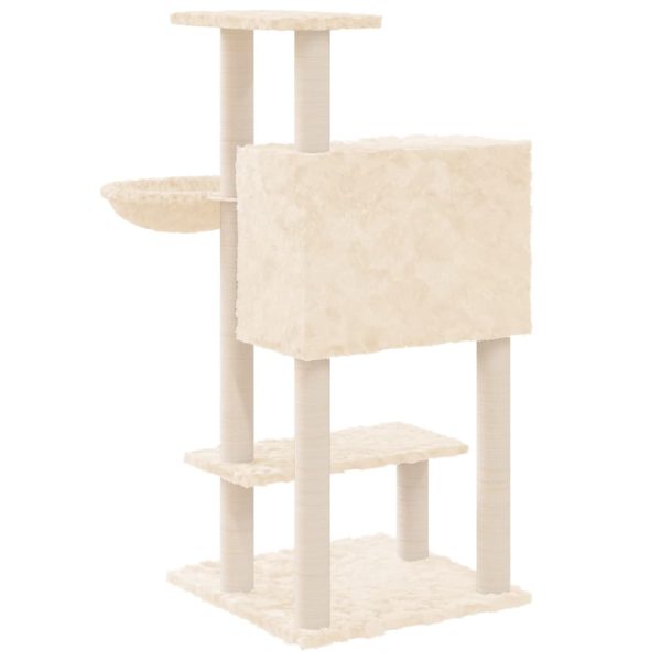 Árvore p/ gatos c/ postes arranhadores sisal 108,5 cm cor creme - Image 6