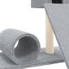 Árvore p/ gatos c/ poste arranhador sisal 59 cm cinzento-claro - Image 6