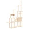 Árvore p/ gatos c/ postes arranhadores sisal 279 cm cor creme - Image 5