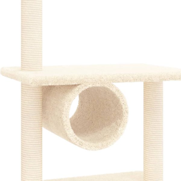 Árvore p/ gatos c/ postes arranhadores sisal 279 cm cor creme - Image 6