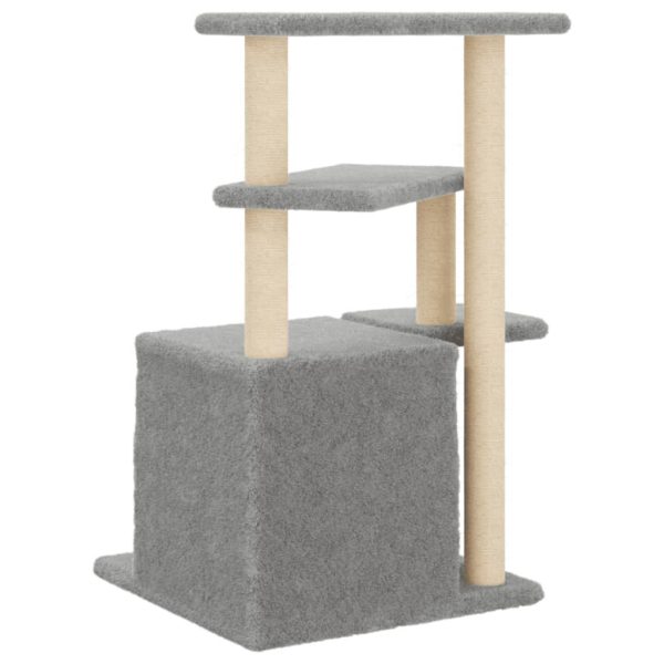 Árvore p/ gatos c/ postes arranhadores sisal 83,5cm cinza-claro - Image 6