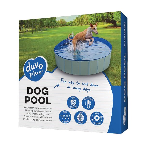 DUVO PISCINA PARA PERROS AZUL (120 x 30 CM)