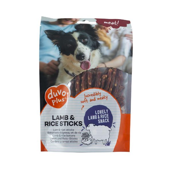 DUVO MEAT STICKS DE CORDERO Y ARROZ BOLSA 80 GR