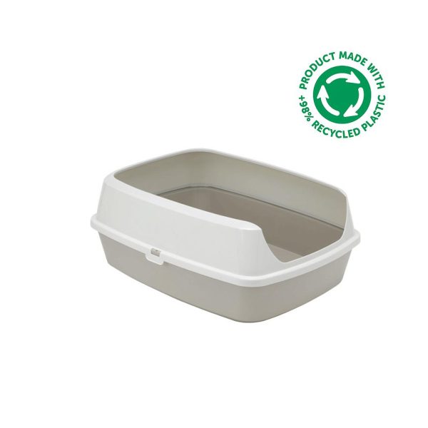 MODERNA RECYCLED BANDEJA MARYLOO CON TAPA LARGE 50 x 38 x 10,8 CM (GRIS CALIDO)