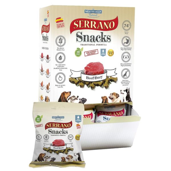 MDT SERRANO SNACK PERROS BUEY 100 GR (25 UNI)