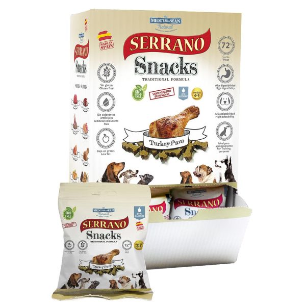 MDT SERRANO SNACK PERROS PAVO 100 GR (25 UNI)