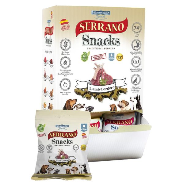 MDT SERRANO SNACK PERROS CORDERO 100 GR (25 UNI)