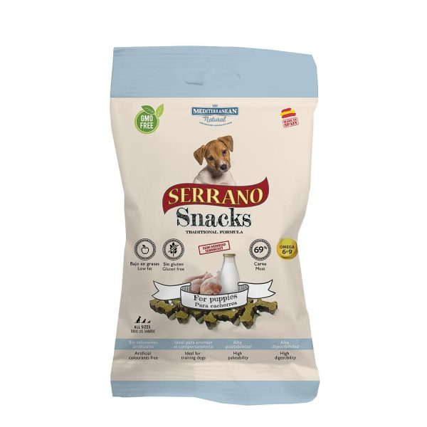 MDT NEW SERRANO SNACKS PERROS PUPPY 100 GR