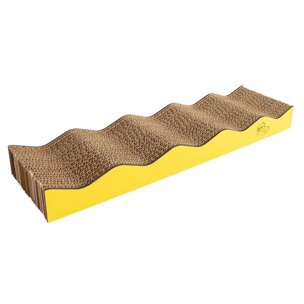 DUVO RASCADOR GATO CARTON WAYNE WAVY AMARILLO 44 x 11 x 4 CM