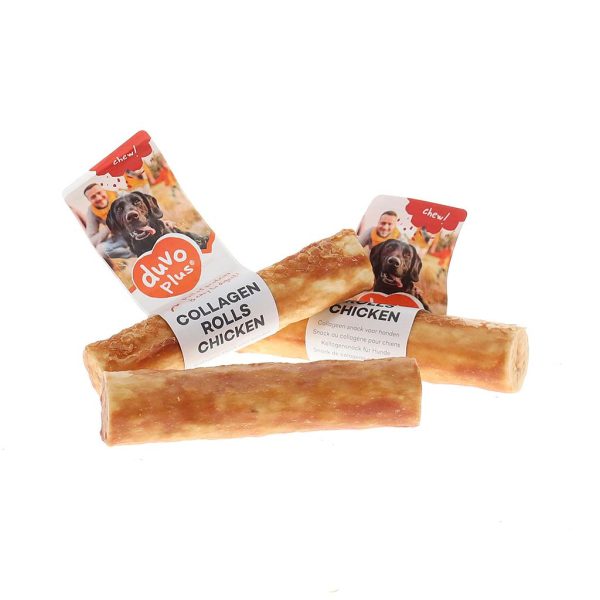 DUVO CHEW ROLLS COLAGENO DE POLLO T-L  25 CM (1 UNI - 105 GR)