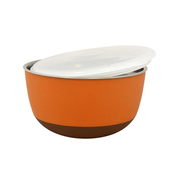 OFERTA DUVO COMEDERO ACERO CON TAPA (22.5 CM  2900 ML NARANJA)