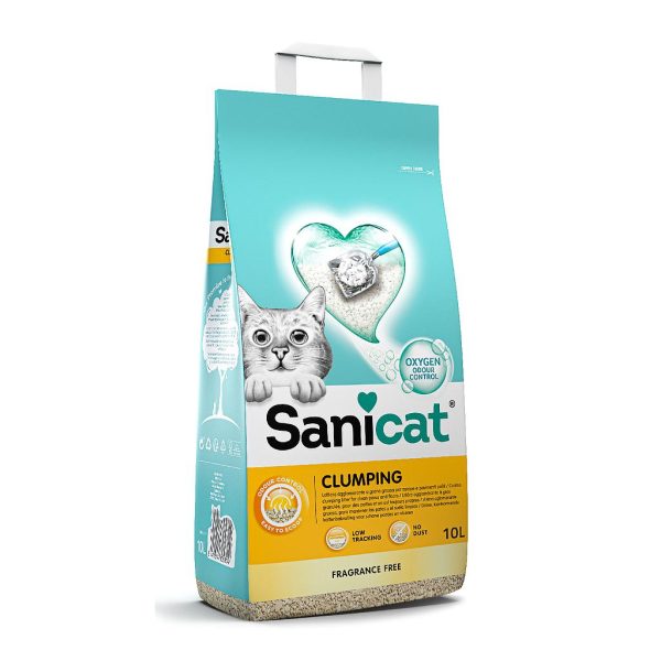 SANICAT BENTONITA AGLOMERANTE CLUMPING SIN AROMA 10 LTS