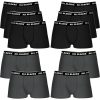 LOTE DE 2X 5 BOXER ALL BLACKS COLOR NEGRO 100% ALGODÓN Y GRIS 65%POLIÉSTER 35%ALGODÓN