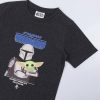 CAMISETA CORTA SINGLE JERSEY PUNTO THE MANDALORIAN BLACK - Image 3