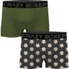 SET DE 2 BOXERS CRAZY BOXER PARA HOMBRE EN ALGODÓN SUNFLOWER&GREEN