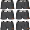 SET DE 6 CALZONCILLOS BÓXER KTM GRIS OSUCURO