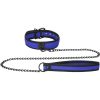 OUCH PUPPY PLAY - NEOPRENE COLLAR WITH LEASH - AZUL - Image 5