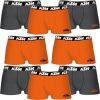 SET DE 8 CALZONCILLOS BÓXER KTM NARANJA Y GRIS OSCURO