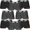 SET DE 8 CALZONCILLOS BÓXER KTM NEGRO Y GRIS OSCURO