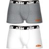 SET DE 2 CALZONCILLOS BÓXER KTM BLANCO Y GRIS CLARO