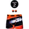 SET DE 2 BOXER KTM - MICROFIBRA - MULTICOLOR NEGRO/ROJO