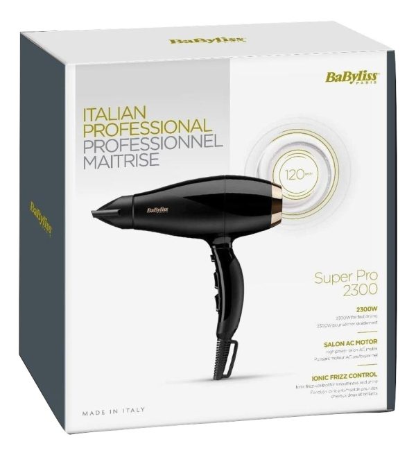 SECADOR BABYLISS 6714E 2300W AC IONICO 2 BOQUILLAS - Image 2