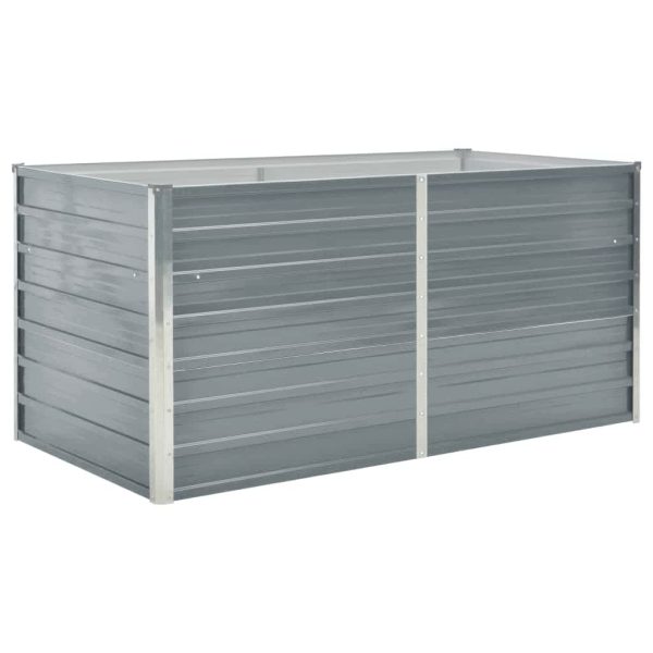 Canteiro de jardim elevado 160x80x77cm aço galvanizado cinzento - Image 2