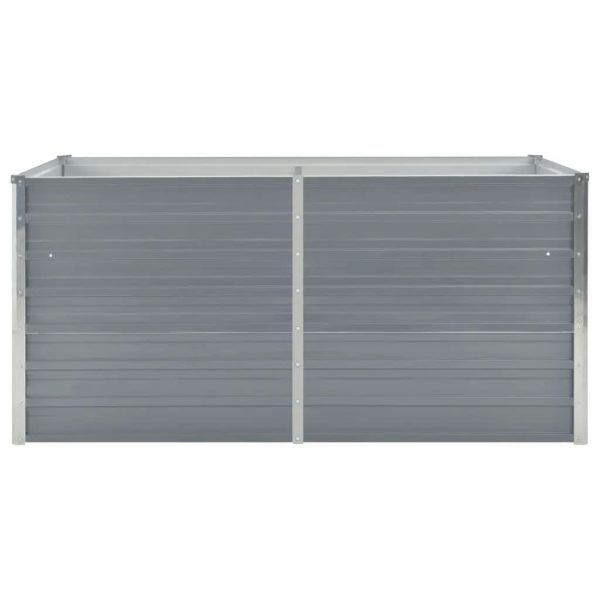 Canteiro de jardim elevado 160x80x77cm aço galvanizado cinzento - Image 3