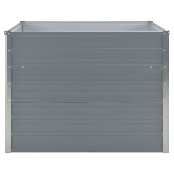 Canteiro jardim elevado 100x100x77cm aço galvanizado cinzento - Image 3