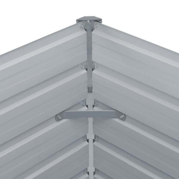 Canteiro jardim elevado 100x100x77cm aço galvanizado cinzento - Image 5