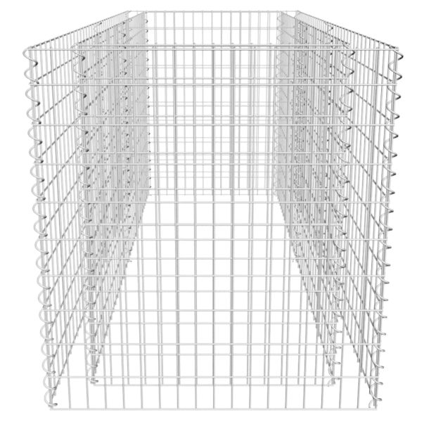 Canteiro elevado/cesto gabião 180x90x100 cm aço prateado - Image 5