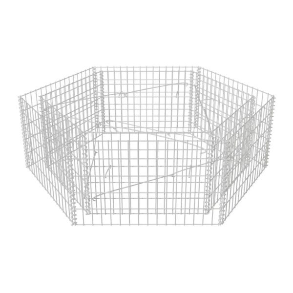 Canteiro elevado/cesto gabião hexagonal 160x140x50 cm - Image 2
