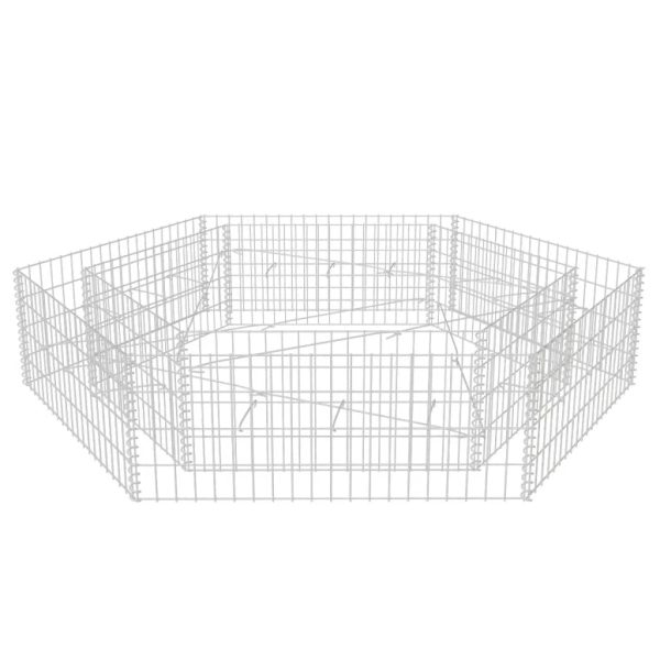 Canteiro elevado/cesto gabião hexagonal 200x173x40 cm - Image 2