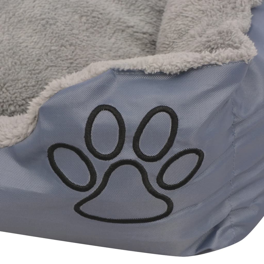 Cama para cães com almofada acolchoada tamanho XL cinzento - Image 4