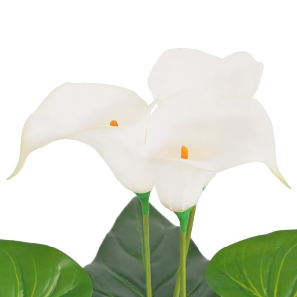 Planta jarro artificial com vaso 45 cm branco - Image 2