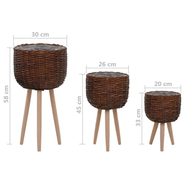 Vasos 3 pcs vime com revestimento a PE - Image 6