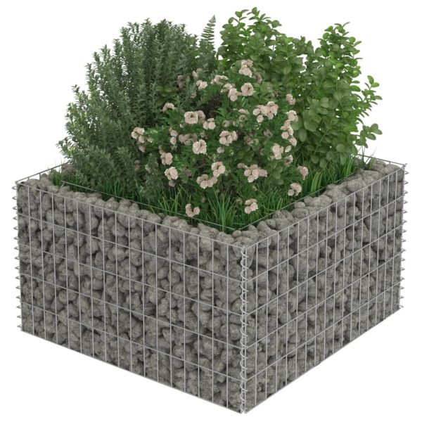 Canteiro elevado/cesto gabião 90x90x50 cm aço galvanizado - Image 4