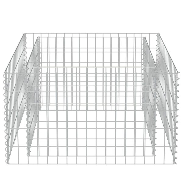 Canteiro elevado/cesto gabião 90x90x50 cm aço galvanizado - Image 5