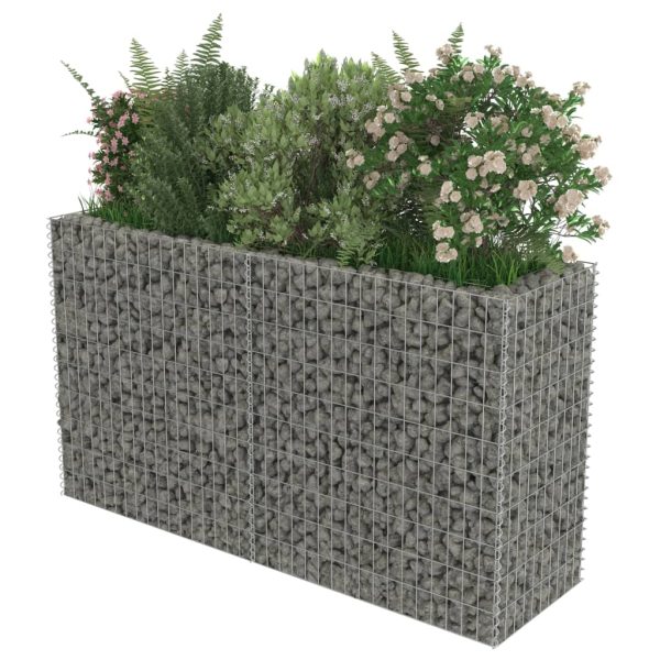 Canteiro elevado/cesto gabião 180x50x100 cm aço galvanizado - Image 4