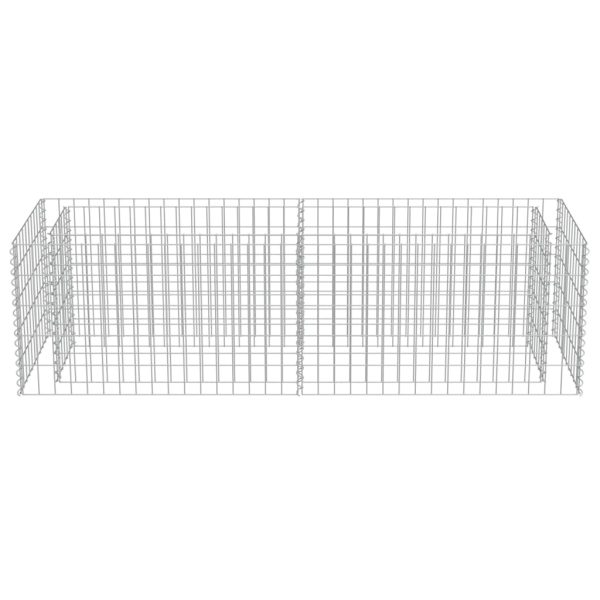 Canteiro elevado/cesto gabião 180x50x50 cm aço galvanizado - Image 5
