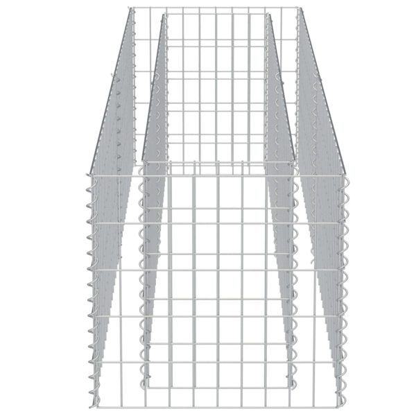 Canteiro elevado/cesto gabião 180x50x50 cm aço galvanizado - Image 6