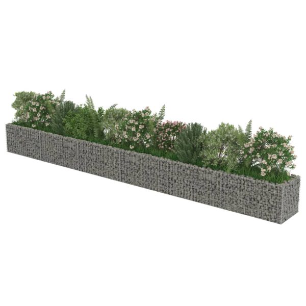 Canteiro elevado/cesto gabião 540x50x50 cm aço galvanizado - Image 4