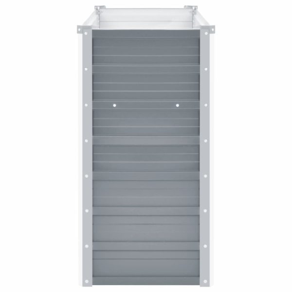 Canteiro elevado de jardim aço galvanizado 160x40x77cm cinzento - Image 4