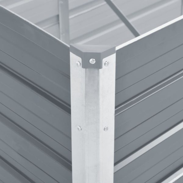 Canteiro elevado de jardim aço galvanizado 160x40x77cm cinzento - Image 6