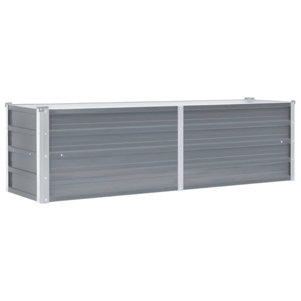 Canteiro elevado de jardim aço galvanizado 160x40x45cm cinzento - Image 2